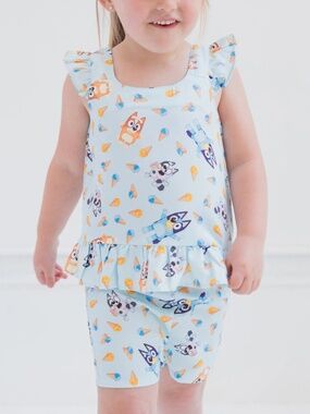 Bluey Bingo Matching Family Tank Top & Shorts Outfit Set Size 3T